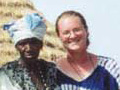 Kimberly Ross (right) with Guinean friend 