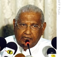 Sri Lankan Prime Minister Ratnasiri Wickremanayake 