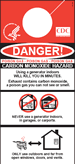 Preview of One-Sided Door-Hanger: "Using a generator indoors WILL KILL YOU IN MINUTES"