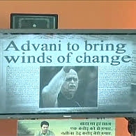 Bharatiya Janata Party (BJP) candidate Lal Krishna Avani seen in a political advertisement