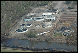 Plaquemines Parish, LA wastewater treatment plant photo by USACE, 16 Sept 05