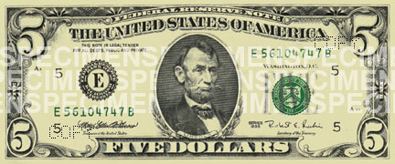 $5 Bill (Front)