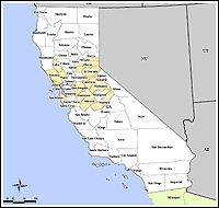 Map of Declared Counties for Disaster 1646