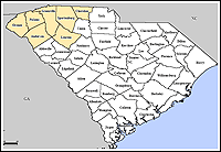 Map of Declared Counties for Disaster 1625