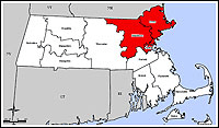 Map of Declared Counties for Disaster 1642