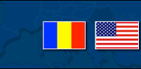 Romania and USA flags