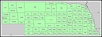 Map of Declared Counties for Emergency 3245