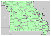 Map of Declared Counties for Emergency 3232