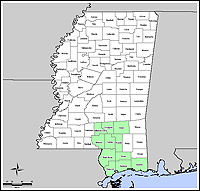 Map of Declared Counties for Emergency 3213