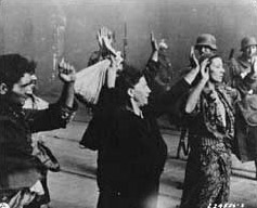 Jews captured during the Warsaw ghetto uprising. Warsaw, Poland, April 19-May 16, 1943.