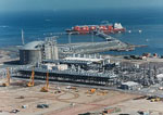 LNG Ship Unloading at Terminal