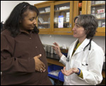 Photo: A pregnant woman with her healthcare professional