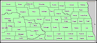 Map of Declared Counties for Emergency 3247