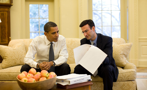 President Obama meets with Director Orszag
