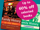 Up to 60% off selected family history books