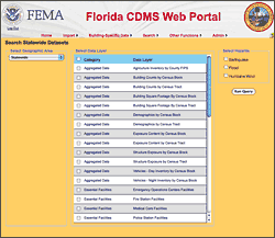 Screenshot of CDMS page