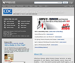 CDC's MySpace page