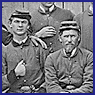 Detail of Mathew Brady Photograph of Court Martial Group, Army of the Cumberland, ca. 1860-1865 (ARC ID 526923)