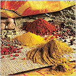 brightly colored spices