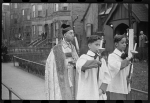 
Easter procession outside of a fashionable Negro church, Black Belt.