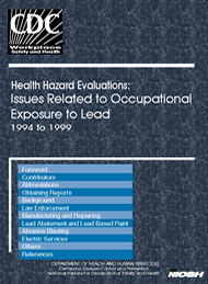 cover page - Health Hazard Evaluations: Occupational Exposure to Lead