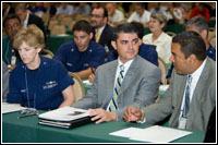 Alejandro DeLaCampa, Caribbean Area Division director and Justo Hernández, FCO for Puerto Rico at Caribbean Hurricane Conference