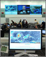 The City of San Antonio and Bexar County Emergency Operations Center closely monitors the path of Hurricane Ike. Local, state, federal and non-governmental agencies are coordinating activities to prepare for the hurricane which is expected to make landfall somewhere on the Texas Gulf Coast. Jocelyn Augustino/FEMA