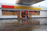 Local gas stations and convenient stores with boarded up windows and doors; Many stores were closed for the day preparing for Hurricane Dolly. Jacinta Quesada/FEMA