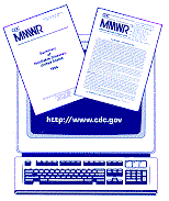 Decorative image of a computer depicting the MMWR