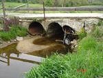 Location 37 - Dogwood Run at Maple Spring Road farm looking upstream at culverts under the farm road