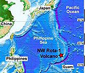 The NW Rota-1 undersea volcano is located north of the island of Guam.