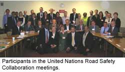 Participants in the United Nations Road Safety Collaboration meetings