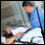 Photo: EMS provider with patient