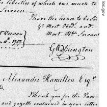 In this letter, George Washington thanks Alexander Hamilton for sending a copy of the pamphlet written by 'Publius'