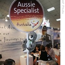 Australia tourism booth during the Matta Travel Fair in Kuala Lumpur, Malaysia,14 Mar 2009