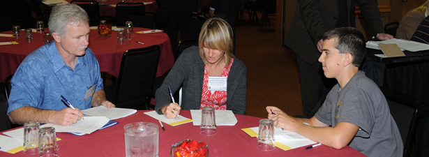 Participants in one of the pilot courses practice interviewing patients and contacts at the Joint Criminal-Epidemiological Investigations Course in Indianapolis, Indiana.