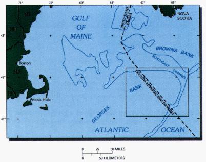 Georges Bank  map