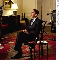 President Obama discusses H1N1 flu virus during weekly broadcast address, 02 May 2009