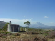 Photo of a water storage tank for rural water system in El Salvador