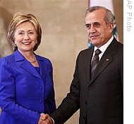 克林顿晤黎巴嫩总统苏莱曼