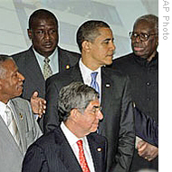 奥巴马和几位拉美国家领导人
