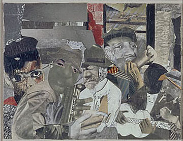 Romare Bearden, Train Whistle Blues: II, 1964