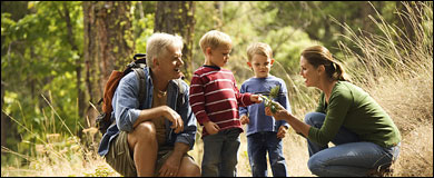 Photo: Parents with children outdoors