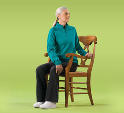Photo of a woman doing back exercises
