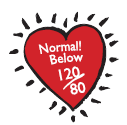 Blood pressure below 120/80 is normal.