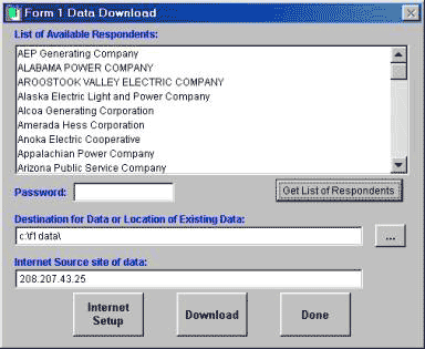 data download window