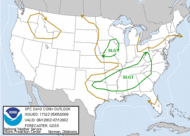 Thumbnail of current Day 2 Convective Outlook from SPC; click for graphic and text