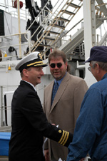 CDR Bill Sites, Chief Mate Greg Hubner and SS Dave Hermanson.