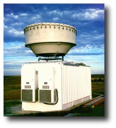 Prototype MMCR radar at the Southern Great Plains testbed in Oklahoma.