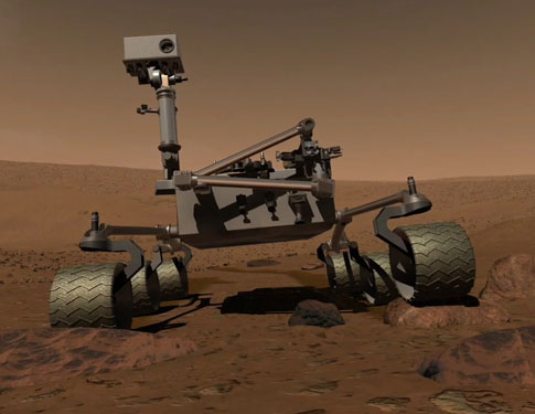 graphic of a rover on Mars